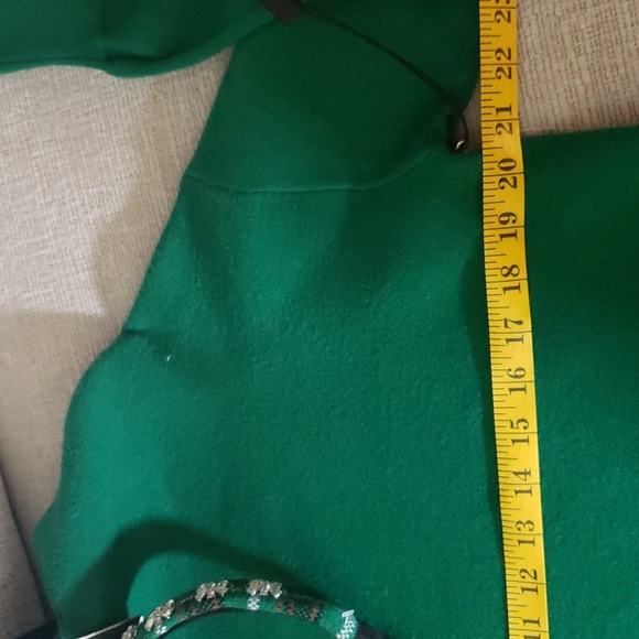 Tahari Sweater & Headband Rhinestone Buttons on Sleeves New Green Holiday's - Picture 13 of 17
